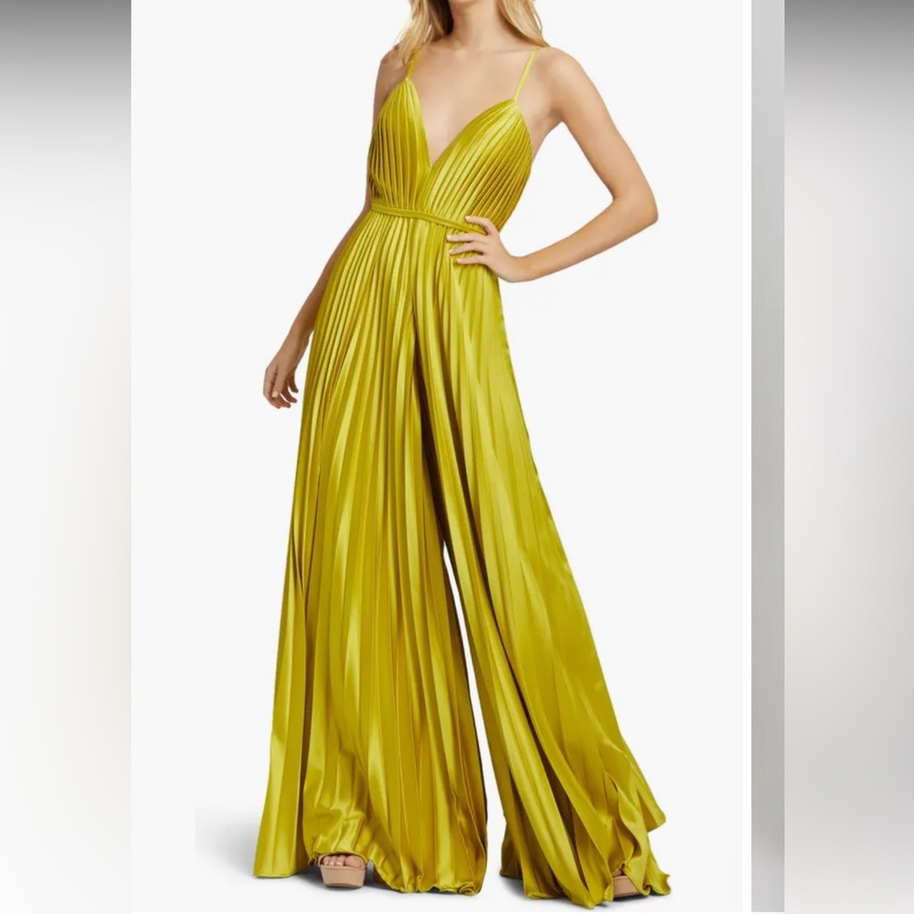 Pre-owned in excellent condition Leena for MacDuggal Pleated wide leg jumpsuit12